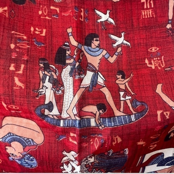 NEW soft red Egyptian scarf - Picture 2 of 4